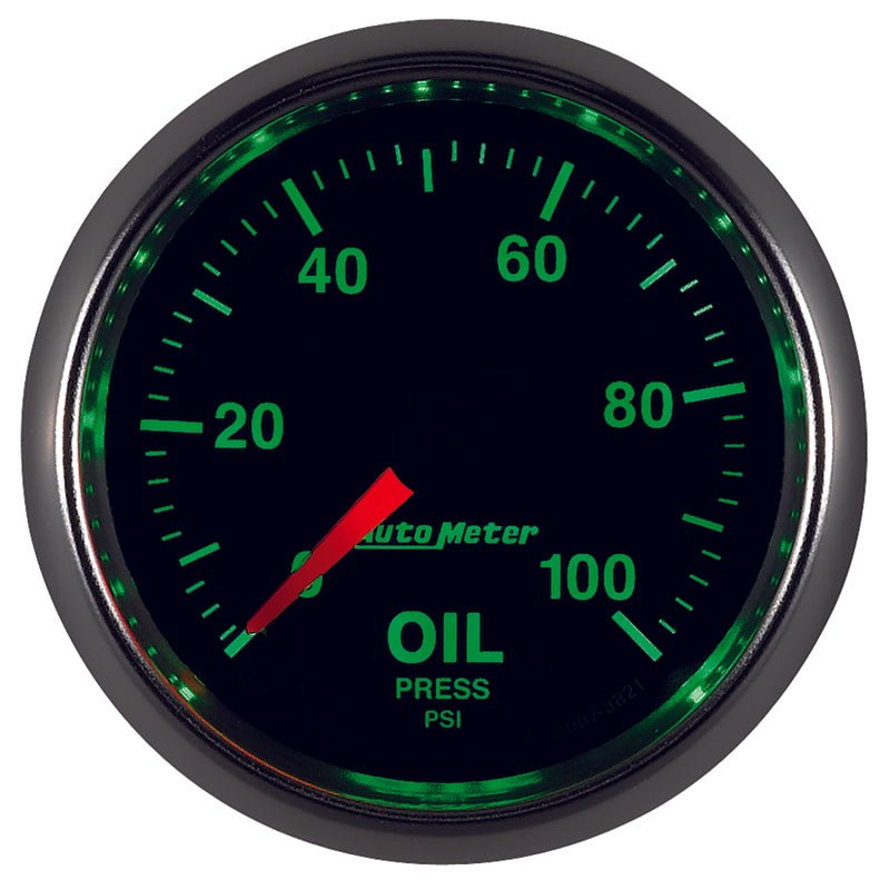 AutoMeter - Autometer GS 52mm 0-100 PSI Mechanical Oil Pressure Gauge - Demon Performance