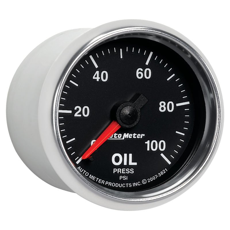 AutoMeter - Autometer GS 52mm 0-100 PSI Mechanical Oil Pressure Gauge - Demon Performance