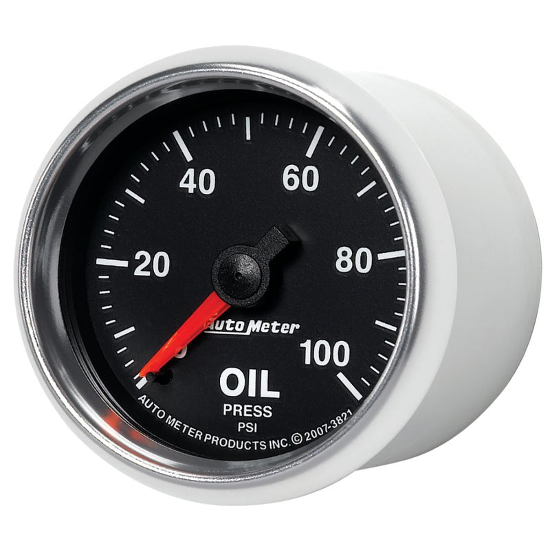 AutoMeter - Autometer GS 52mm 0-100 PSI Mechanical Oil Pressure Gauge - Demon Performance