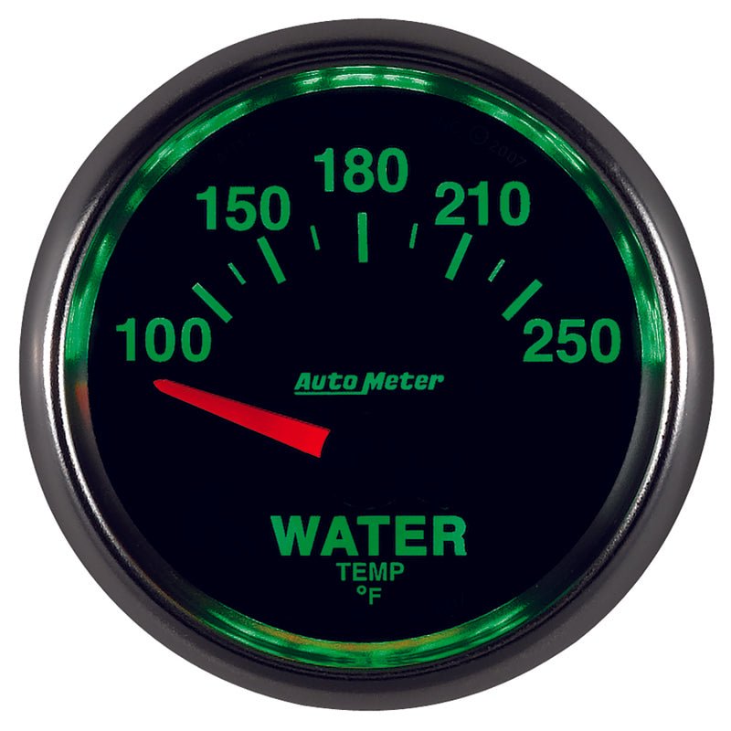 AutoMeter - Autometer GS 52mm 100-250 Deg F Short Sweep Electronic Water Temperature Gauge - Demon Performance