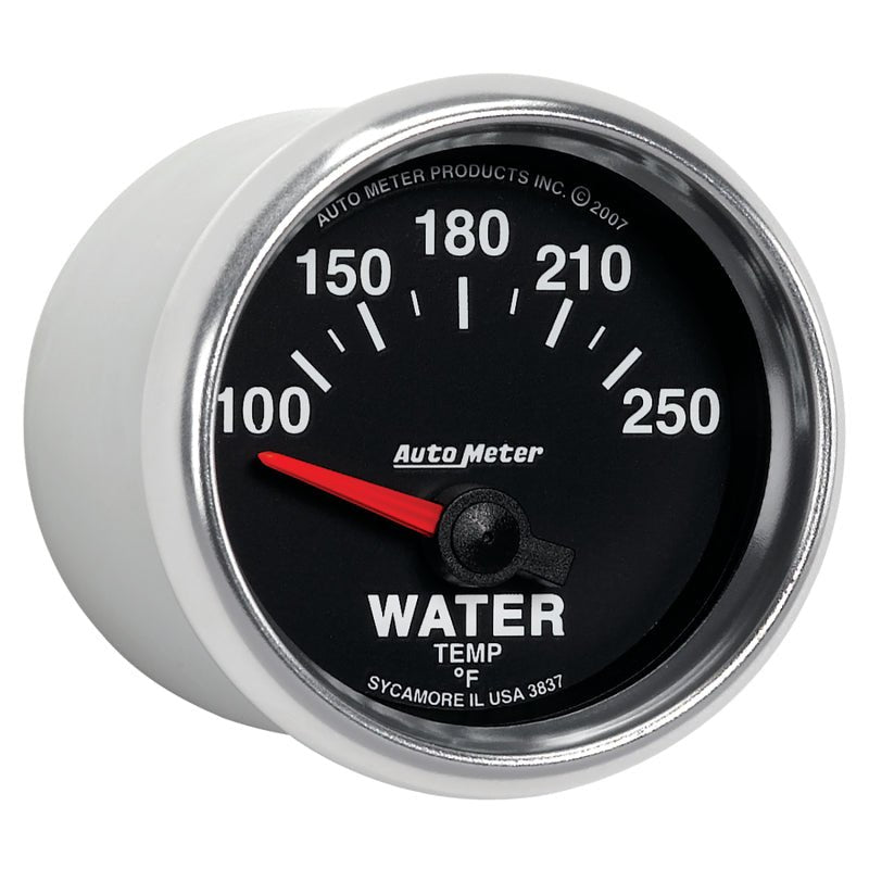 AutoMeter - Autometer GS 52mm 100-250 Deg F Short Sweep Electronic Water Temperature Gauge - Demon Performance