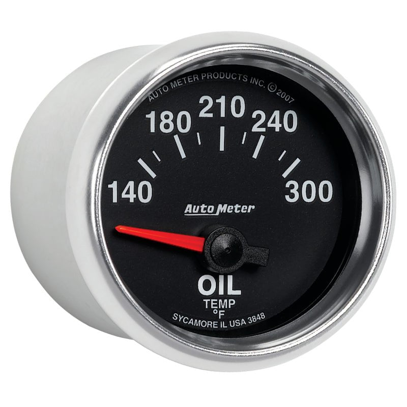 AutoMeter - Autometer GS 52mm 140-300 Deg F Short Sweep Electronic Oil Temperature Gauge - Demon Performance