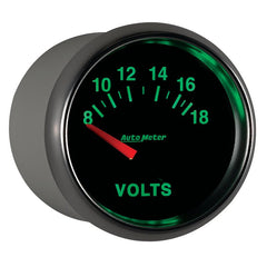 AutoMeter - Autometer GS 52mm 8-18 Volts Short Sweep Electronic Voltmeter Gauge - Demon Performance