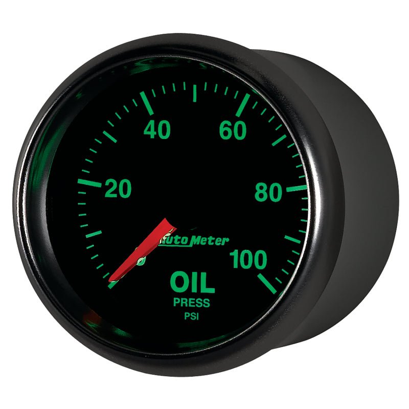 AutoMeter - Autometer GS Series 2-1/16in Oil Pressure Gauge 100PSI Electric Full Sweep - Demon Performance