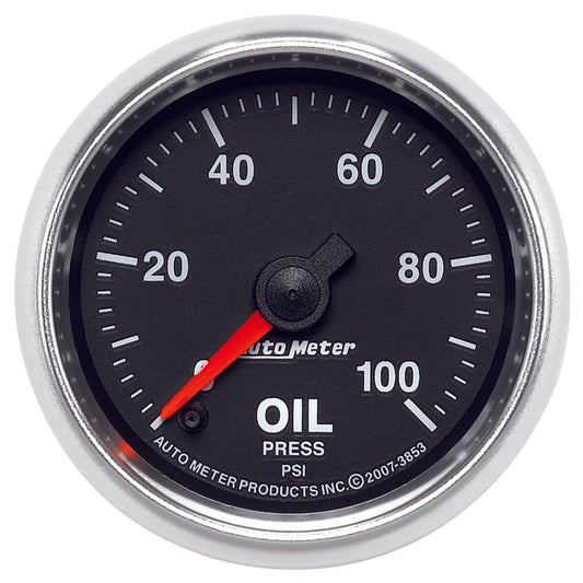 AutoMeter - Autometer GS Series 2-1/16in Oil Pressure Gauge 100PSI Electric Full Sweep - Demon Performance