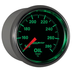 AutoMeter - Autometer GS Series 2-1/16in Oil Temperature Gauge 140-280 Degrees Electric Full Sweep - Demon Performance