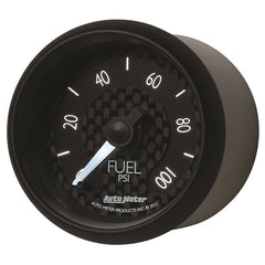 AutoMeter - Autometer GT Series 52mm Full Sweep Electronic 0-100 PSI Fuel Pressure Gauge - Demon Performance