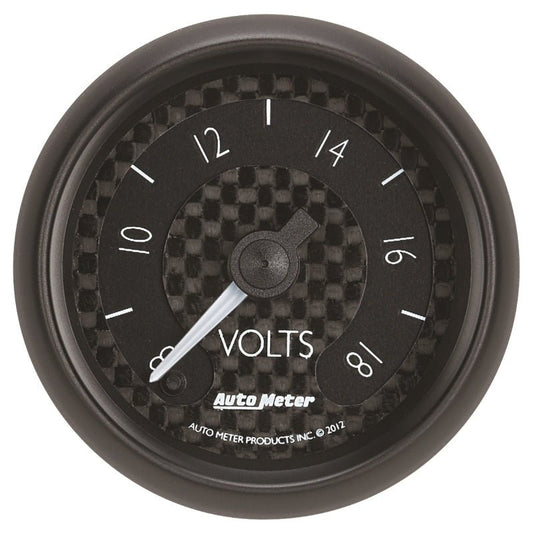 AutoMeter - Autometer GT Series 52mm Full Sweep Electronic 8-18 Volts Voltmeter - Demon Performance