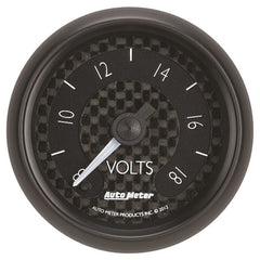 AutoMeter - Autometer GT Series 52mm Full Sweep Electronic 8-18 Volts Voltmeter - Demon Performance