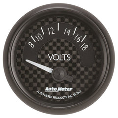 AutoMeter - Autometer GT Series 52mm Short Sweep Electronic 8-18 Volts Voltmeter - Demon Performance