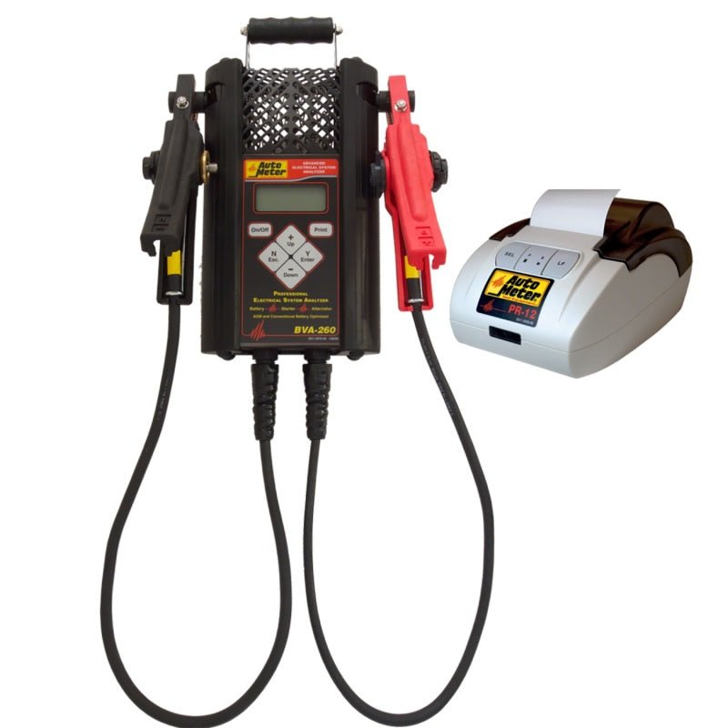 AutoMeter - Autometer Handheld Electrical System Analyzer w/120 Amp Load for 6V/12V App w/ PR12 Printer Kit/Case - Demon Performance