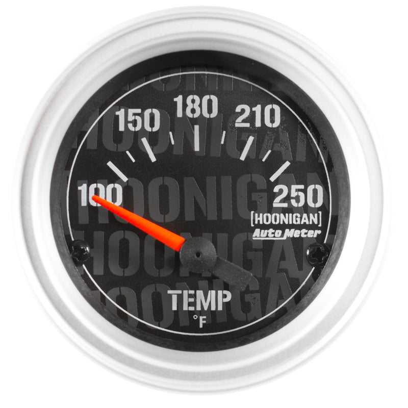 AutoMeter - Autometer Hoonigan 52mm 100-200 Deg F Full Electronic Water Temp Gauge - Demon Performance