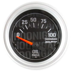 AutoMeter - Autometer Hoonigan 52mm 100psi Full Electronic Oil Pressure Gauge - Demon Performance