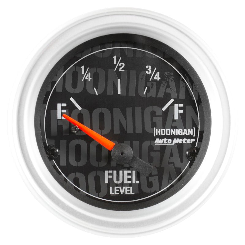 AutoMeter - Autometer Hoonigan 52mm 24 Ohm Empty 33 Ohm Full Electronic Fuel Level Gauge - Demon Performance