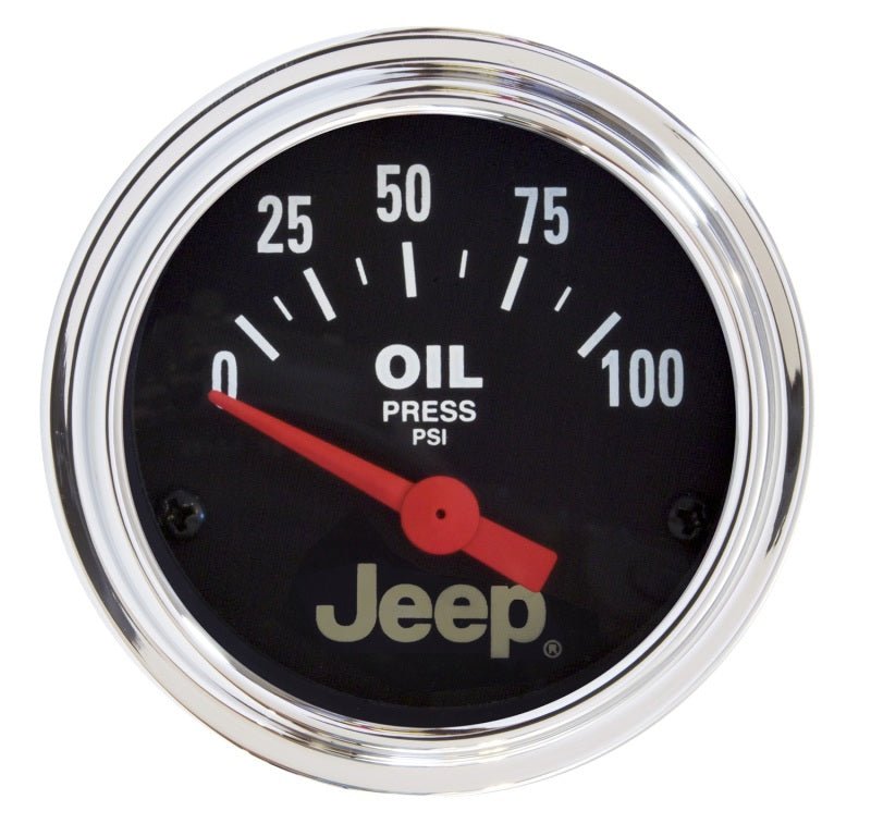 AutoMeter - Autometer Jeep 52mm 0-100 PSI Short Sweep Electronic Oil Pressure Gauge - Demon Performance