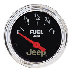 AutoMeter - Autometer Jeep 52mm 0 OHMS Empty/90 OHMS Full Short Sweep Electronic Fuel Level Gauge - Demon Performance