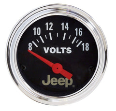 AutoMeter - Autometer Jeep 52mm 8-18 Volts Short Sweep Electronic Voltmeter Gauge - Demon Performance