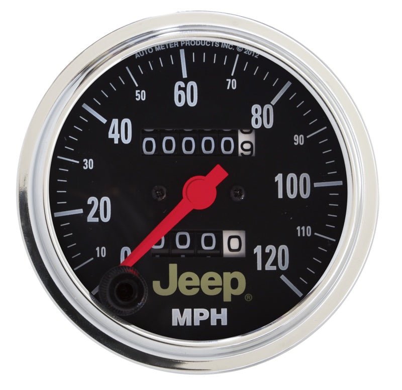 AutoMeter - Autometer Jeep 85.7mm In-Dash 120 MPH Mechanical Speedometer Gauge - Demon Performance