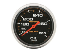 AutoMeter - Autometer Liquid Filled Mechanical 66.7mm 140-280 deg F Oil Termperature Gauge Includes 12 ft Tubing - Demon Performance