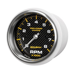 AutoMeter - Autometer Marine Carbon Fiber 3-3/8in 8k RPM Tachometer - Demon Performance