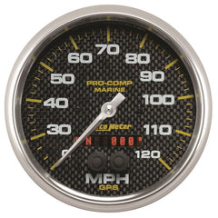 AutoMeter - Autometer Marine Carbon Fiber 5in 120mph GPS Speedometer - Demon Performance