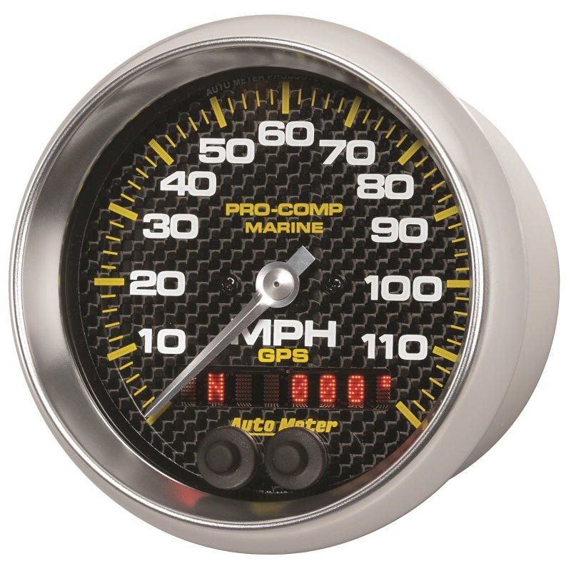 AutoMeter - Autometer Marine Carbon Fiber Ultra-Lite 3-3/8in 120MPH GPS Speedometer Gauge - Demon Performance