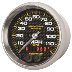 AutoMeter - Autometer Marine Carbon Fiber Ultra-Lite 3-3/8in 120MPH GPS Speedometer Gauge - Demon Performance