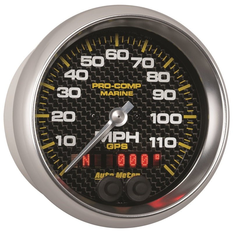 AutoMeter - Autometer Marine Carbon Fiber Ultra-Lite 3-3/8in 120MPH GPS Speedometer Gauge - Demon Performance