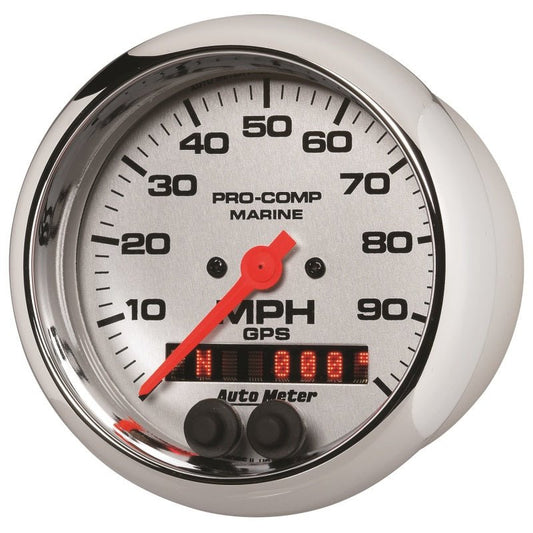 AutoMeter - Autometer Marine Chrome 3-3/8in 100MPH GPS Speedometer Gauge - Demon Performance