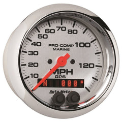 AutoMeter - Autometer Marine Chrome 3-3/8in 140MPH GPS Speedometer Gauge - Demon Performance
