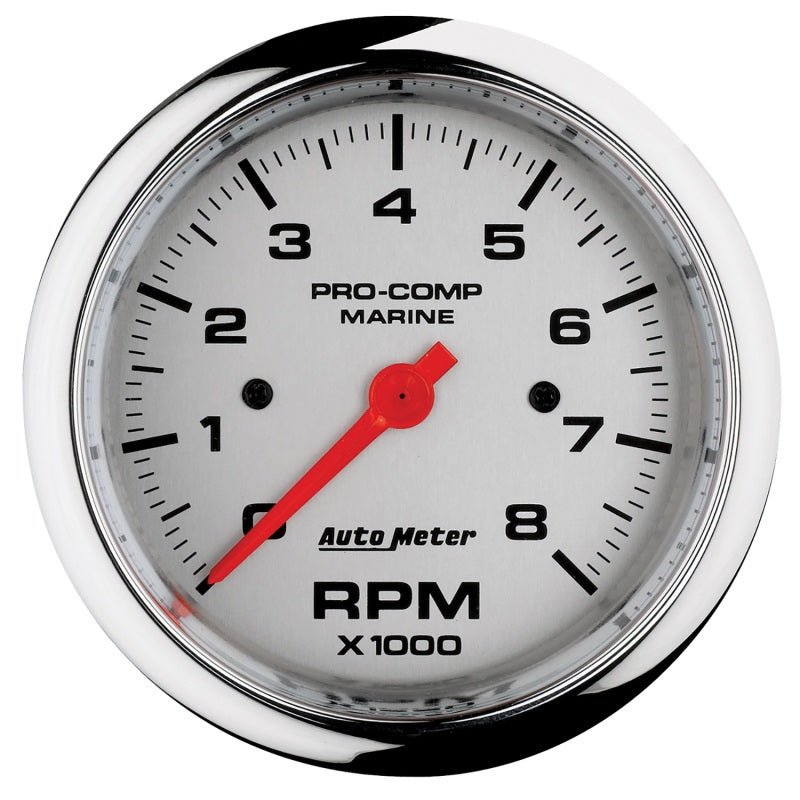 AutoMeter - Autometer Marine Chrome Ultra-Lite 3-3/8in 8k RPM Tachometer Gauge - Demon Performance