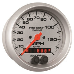 AutoMeter - Autometer Marine Silver 3-3/8in. 140MPH GPS Speedometer Gauge - Demon Performance