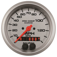 AutoMeter - Autometer Marine Silver 3-3/8in. 140MPH GPS Speedometer Gauge - Demon Performance