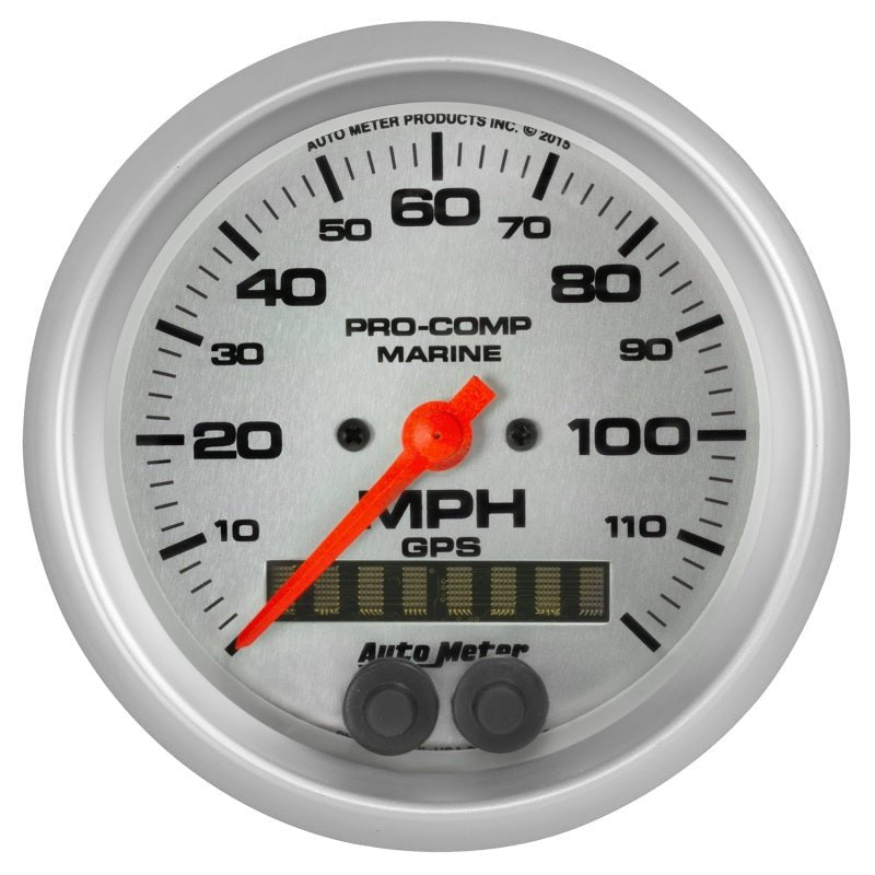 AutoMeter - Autometer Marine Silver Ultra-Lite 3-3/8in 120MPH GPS Speedometer Gauge - Demon Performance