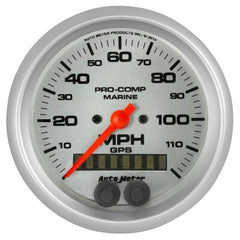 AutoMeter - Autometer Marine Silver Ultra-Lite 3-3/8in 120MPH GPS Speedometer Gauge - Demon Performance