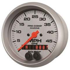 AutoMeter - Autometer Marine Silver Ultra-Lite 3-3/8in 50MPH GPS Speedometer Gauge - Demon Performance