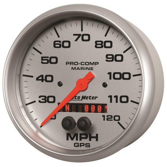 AutoMeter - Autometer Marine Silver Ultra-Lite 5in 120mph GPS Speedometer - Demon Performance
