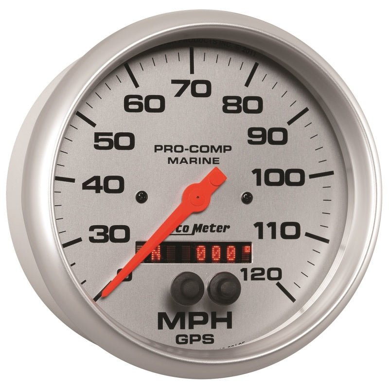 AutoMeter - Autometer Marine Silver Ultra-Lite 5in 120mph GPS Speedometer - Demon Performance