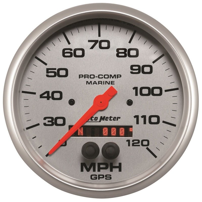 AutoMeter - Autometer Marine Silver Ultra-Lite 5in 120mph GPS Speedometer - Demon Performance