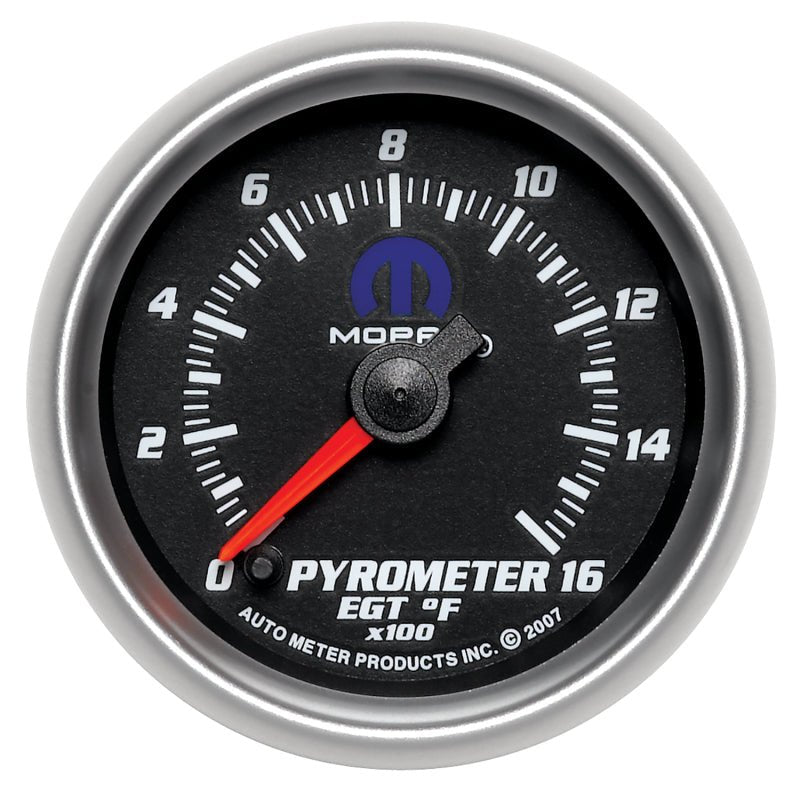 AutoMeter - Autometer Mopar 2-1/16in 1600 Degree Digital Stepper Motor Pyrometer (EGT) Gauge - Black - Demon Performance