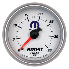 AutoMeter - Autometer Mopar 2-1/16in Mechanical 0-35PSI Boost Gauge - Demon Performance