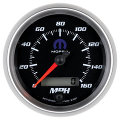 AutoMeter - Autometer Mopar 3-3/8in 160 MPH Electric Programmable Speedometer Gauge - Black - Demon Performance