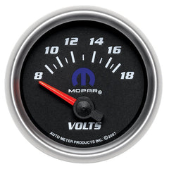 AutoMeter - Autometer Mopar 52.4mm SSE 8-18 Volts Voltmeter Gauge - Demon Performance