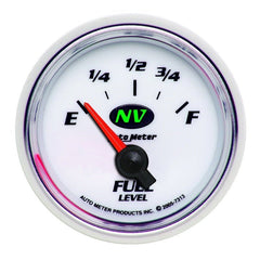 AutoMeter - Autometer NV 2-1/16in 0 Ohms - Empty To 90 Ohms - Full Electric Fuel Level Gauge - Demon Performance