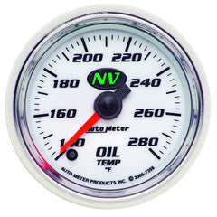 AutoMeter - Autometer NV 2-1/16in 140-280 Deg F Digital Stepper Motor Oil Temp Gauge - Demon Performance