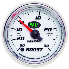 AutoMeter - Autometer NV 52.4mm Full Sweep Electronic 30 In Hg/30 PSI Vacuum / Boost Gauge - Demon Performance