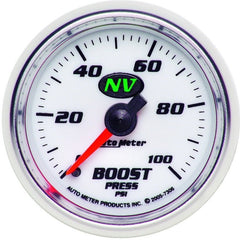 AutoMeter - Autometer NV 52mm 0-100 PSI Boost Mechanical Gauge - Demon Performance