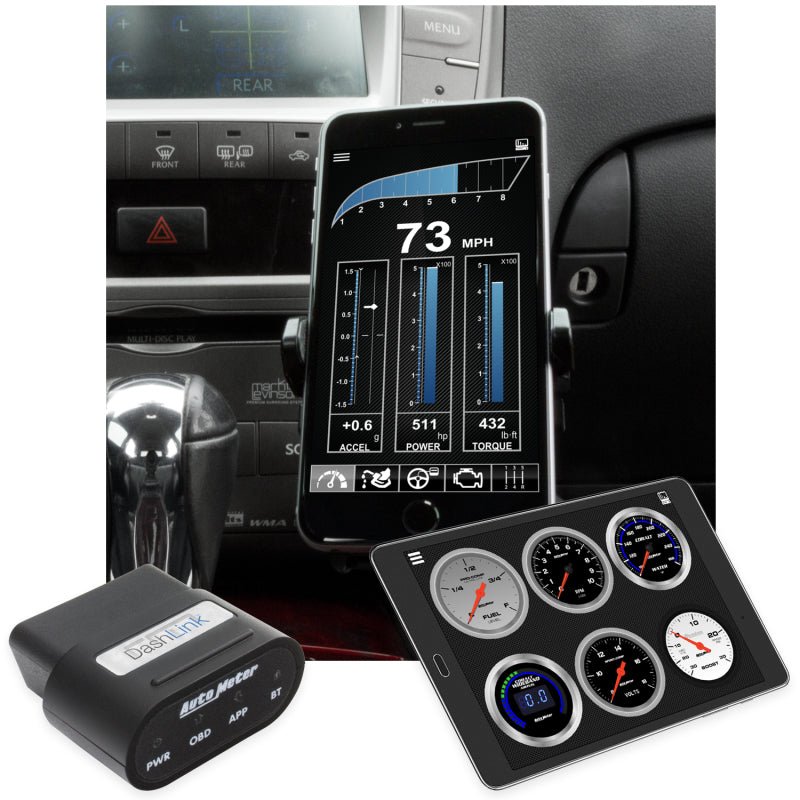 AutoMeter - Autometer OBD-II Wireless Data Module Bluetooth DashLink for Apple IOS & Andriod Devices - Demon Performance