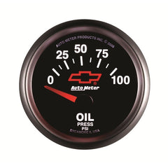 AutoMeter - Autometer Oil Pressure 2-1/16, 0-100 PSI - Red Bowtie - Demon Performance