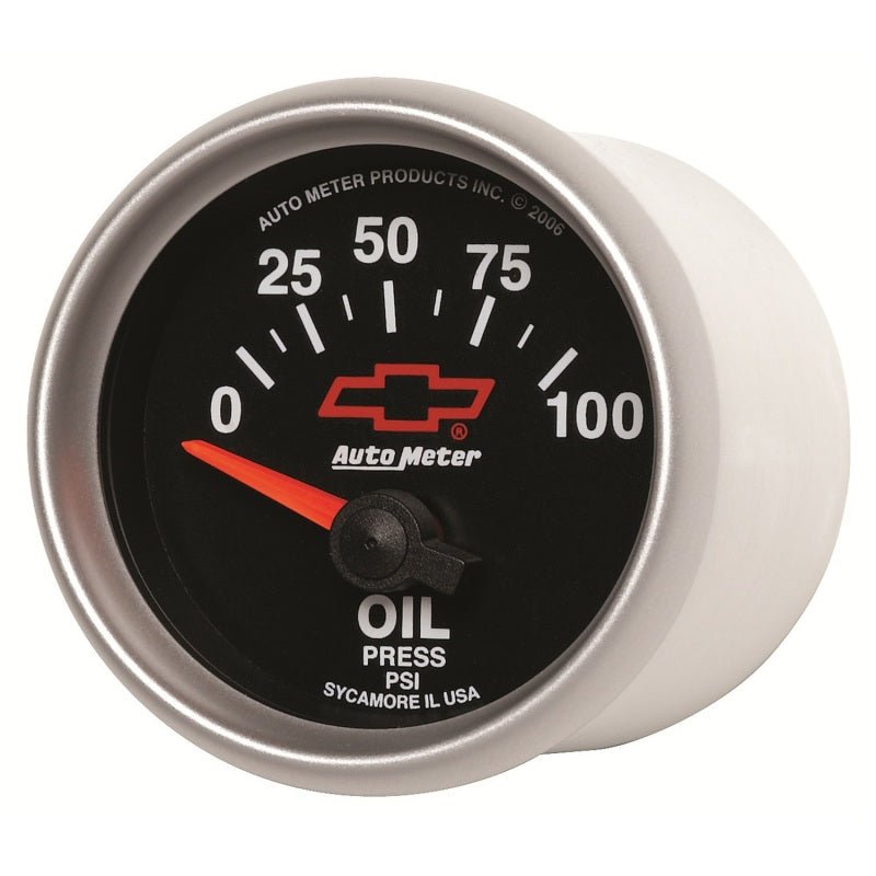 AutoMeter - Autometer Oil Pressure 2-1/16, 0-100 PSI - Red Bowtie - Demon Performance